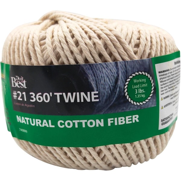 All-Source No. 21 x 360 Ft. Natural Cotton Twine 740899 - main